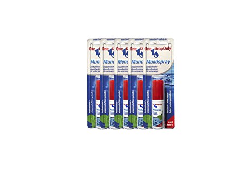 5x One drop only Mundspray 15 ml gegen Mundgeruch, Antibakteriell, langanhaltend