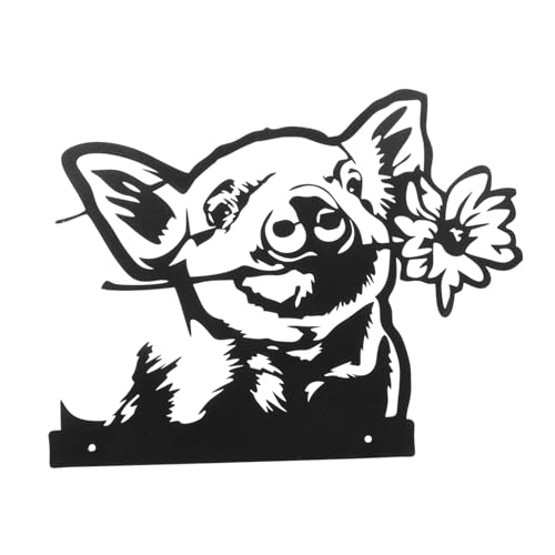 AKOOSY Eisen Tierfigur Gartendeko Außen Langlebige Dekorative Statue für Garten Terrasse Lebensnahe Metall Skulptur für Draußen