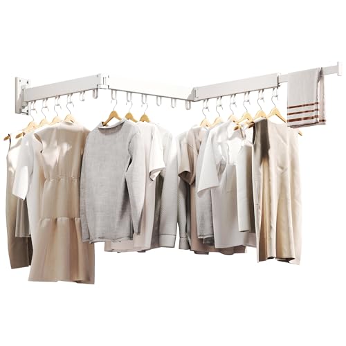 BOQORAD Tendedero Plegable montado en la Pared, Estante retráctil...