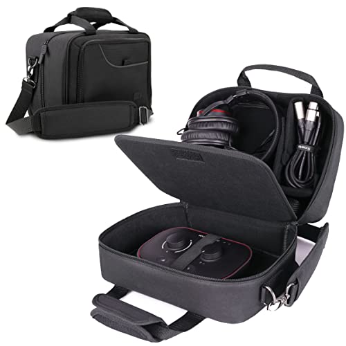 USA Gear Audio Interface Case Fits Zoom PodTrak P4, PodTrak P2, Focusrite Vocaster One, PreSonus...