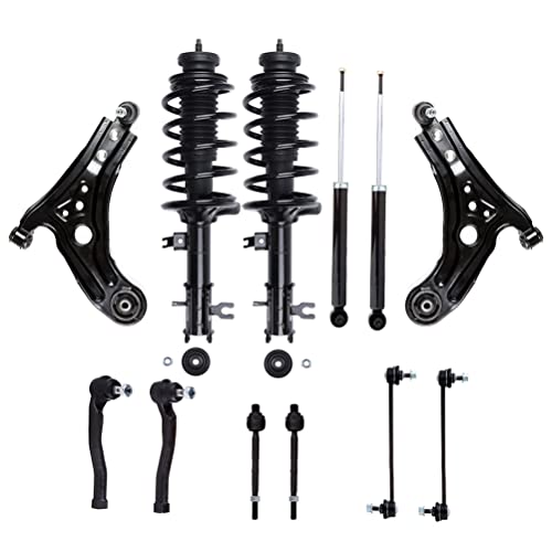 TFGCSG Struts Shock suspension kit for Chevrolet Aveo 2004-2011,for Chevrolet Aveo5 2006-2009,for Pontiac G3 2009,for Pontiac Wave 2005-2008, Complete Struts Assembly kit 12 Pcs