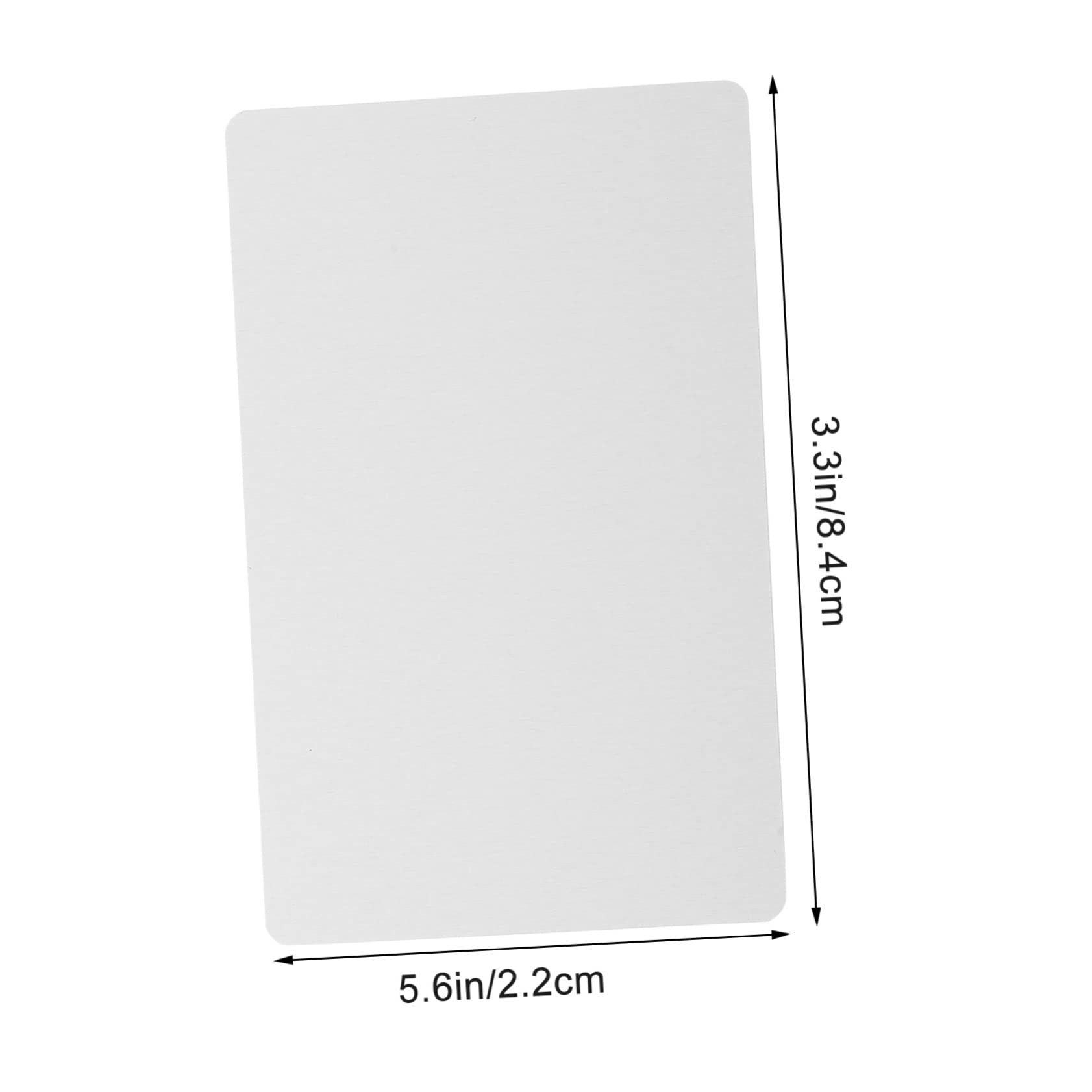 100 Weiße Aluminium Visitenkarten Blanko mit Abgerundeten Ecken | Gravur und Sublimation, Druckkompatibel, 0, 21mm Stark, 3, 4x2, 1 Zoll