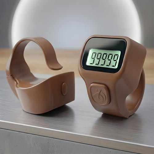 Image of Digital Finger Ring Counter, LCD Display, LED Back Light in Display, up to 99999 (Pack of 1- Any Random Colour Will Be Sent As Per Availability) (Brown)