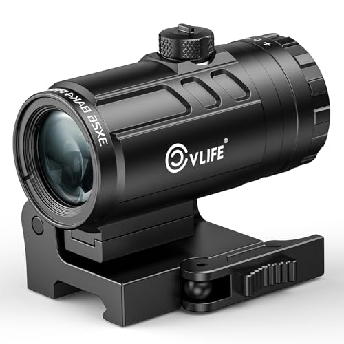 CVLIFE 3X Red Dot Magnifier with Quick-Release and Flip-to-Side Mount,2.95in Eye Relief,Absolute and...