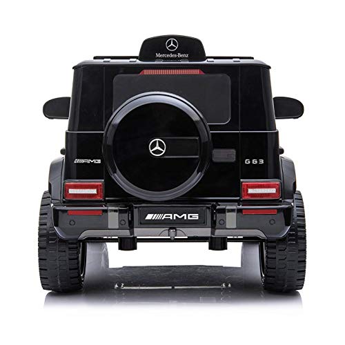 ES-TOYS Kinderfahrzeug - Elektro Auto Mercedes G63 AMG - Lizenziert - 12V7AH Akku,2 Motoren- 2,4Ghz Fernsteuerung, MP3… – Bild 4
