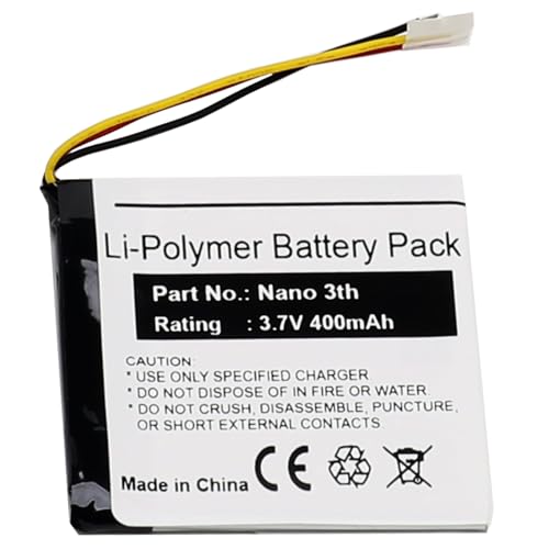CHUNCAIL 616-0337 Batterie de rechange Li-polymère pour Apple iPod Nano 3 3G 3Gen 3TH MP3 A1236...