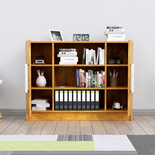 Image of Bniture Storage Cabinet Wooden Sideboard for Living Room with 3 Shelf and 2 Door | Multipurpose Book Shelf Storage Organizer Cabinet for Office Home Hallway Drawing Room Bedroom | Giant Wood