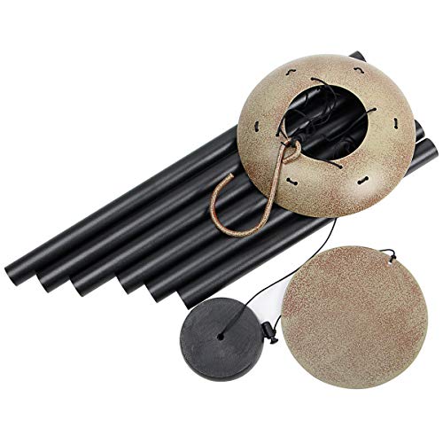 Epartswide Wind Chimes for Outside,38\" Memorial Wind Chimes Large Wind Chime Deep Tone with 6 Tuned Tubes Soothing Melodic Tones Sympathy Gifts for Mom Patio Garden Dcor (Black) - Thumbnail 5