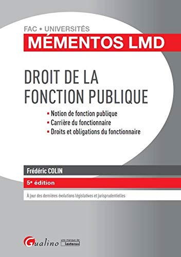Télécharger Droit de la fonction publique PDF
