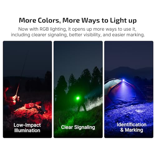 Image of OLIGHT Oclip Pro S EDC Flashlight Clip-on Light, 600 Lumens Type-C Rechargeable with White LED, UV and RGB, Magnetic Flash Lights for Work, Signaling, Inspection and Outdoor Use (Sunken Artifact)