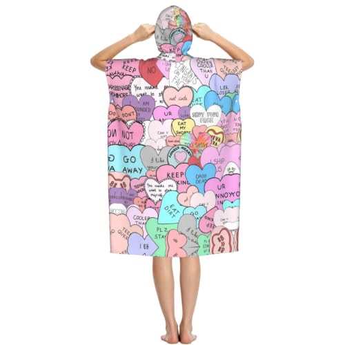 Peignoir séchage rapide à capuche imprimé cœur absorbant et ultra léger - 3