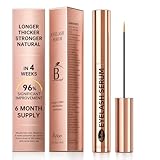Lash Serum for Eyelash Growth: Advanced Eyelash Growth Serum with Hyaluronic Acid & Multi-Peptide, Vegan Lash Boost Enhancer for Sensitive Eyes, Thicker Formula for Longer, Fuller Looking Lashes