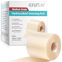 Hydrocolloid Roll for Wound Care, Trimmable Size, Self-Adhesive, Super Absorbent, Soft, Breathable & Waterproof, Extra Large Hydrogel Patch Bandage, Essential for First Aid Kits (Size: 2 Inch × 11.8 FT)