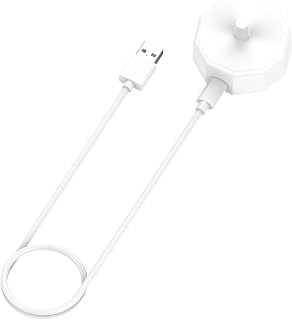 Electric Toothbrush Replacement Charger for O-B Toothbrush Charger USB Cable Base (White)