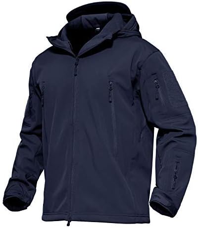 imagen de chaqueta táctica impermeable para hombre color azul marino