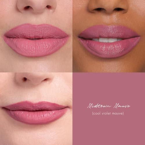 Image of Wander Beauty Lipsetter Dual Cream Lipstick + Lip Liner - Midtown Mauve - Ultra-Smooth, Hydrating Lipstick and Lip Liner with a Soft Matte Finish - Made with Squalane & Peptides (1 Count)