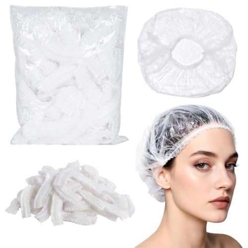 Gorros Estetica, 100PCS Gorros, Gorro Ducha Para Mujeres y Hombres, Shower Cap Impermeables Para el Cabello, Impermeables Para uso DoméStico, Hotel, Spa y PeluqueríA