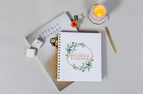 The Complete Wedding Planner Green Floral - UK Bridal Planning Book Journal & Organising Diary, Engagement Gift, Countdown Calendar