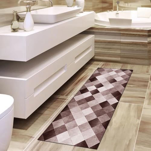 Alfombra de pasillo lavable para proteger el suelo de la cocina con estilo patchwork 4