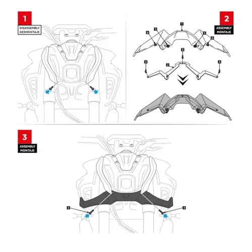 Aileron aérodynamique pour MT 07 2021-2023 kit spoiler moto forgé
