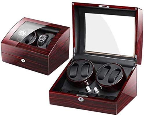 MFRELMNZG Caja enrolladora automática para Relojes, Hecha a Mano con Motor silencioso y Cubierta Transparente. La Nueva
