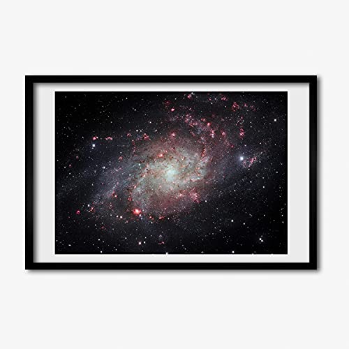 Affiche décorative nébuleuse avec cadre photo en bois MDF Tulup 60x40 cm tableau