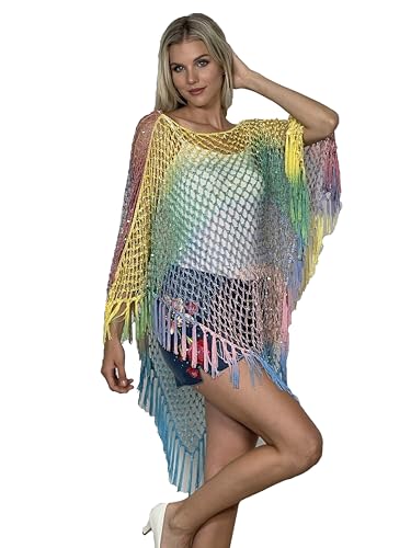 ARIS A. Crochet Ombre Poncho