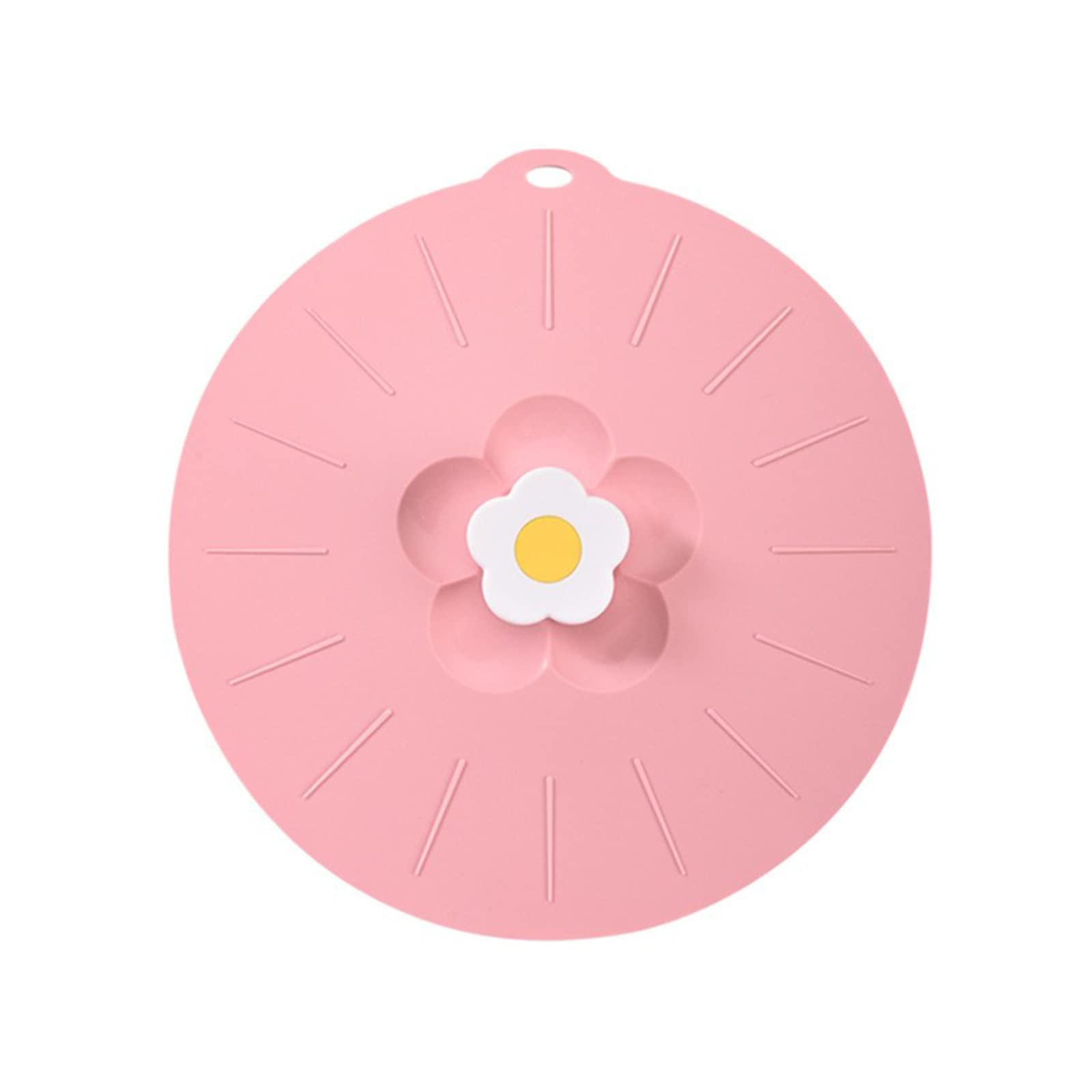 Bestalice Pink Flowers Silicone Lid For Food Storage And Cooking, 26Cm Silicone Lids For Bowls And Food Covers, Silicone Fresh Lid For Pots And Pans,