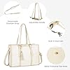 LOVEVOOK Handtasche Damen Umhängetasche Groß Laptoptasche 15,6 Zoll Tote Bag Women Canvas Shopper Shoulder Crossbody Bag Elegante Schultertasche Aktentasche Arbeitstasche Lehrertasche für Büro Reise #4
