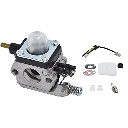 QERLONG Mantis 2 Cycle Carburetor Kit, Complete Rebuild Set, Includes Spark Plug, Air Filter, Gaskets, Fuel Plug, Aluminum Construction for Mantis Tillers and Cultivators