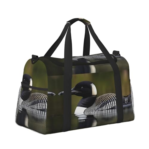 Loon Nature Bird print Carry on Bag Underseat forTraveling Personal Item Bag Travel Duffel Bag Gym Bag for Women Men3