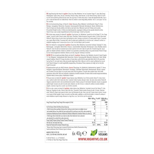 HIGH5 Energy Gels - Schnelle Energiezufuhr mit Sport Gel für Spitzenleistung - Mit natürlichem Fruchtsaft, koffeinfrei - Energie Gel für Laufen, Running, Marathon, Radsport, Ausdauer (Orange, 6 x 40g)