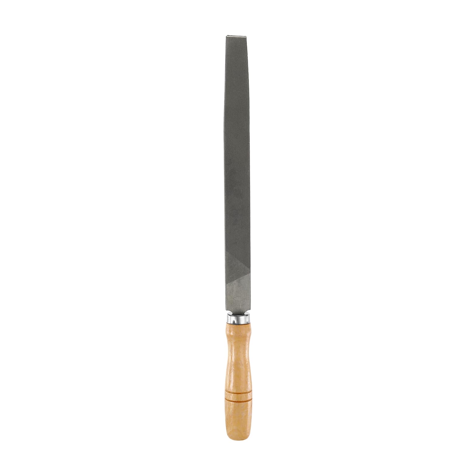 sourcing map Tip Thin Cut File 10" Double Cut Teeth High Carbon Steel Hand Rasp File with Wood Handle for Metal Wood Deburring Removing