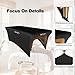 KIDOACOW Black Lash Bed Cover Massage Table Cover Protector with Cut-Out for Leg Room, Stretch Rectangular Table Cover for 6FT Eyelash Extension Bed/Spa Bed/Message Bed(Strong Elasticity)