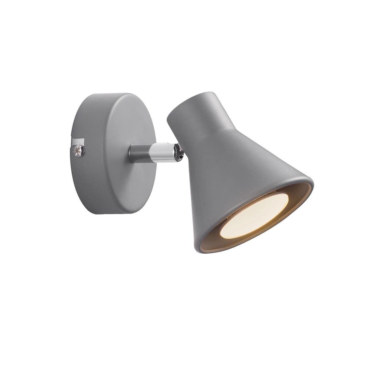 Nordlux Eik Indoor Wall Light/Wall Scones Grey Metal, GU10 35W Plug in & Mains Hardwire -Bedroom, Living Room, Kitchen, Office, Bedside or Study. IP20, Class 2 (Double Insulated)