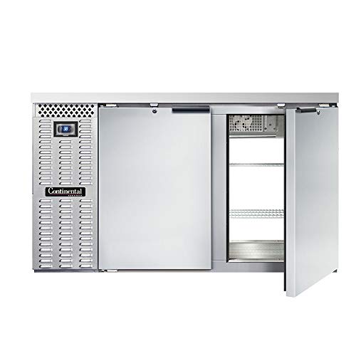 Continental Refrigerator BBC59S-SS-PT Two Section Refrigerated Pass-Thru Back Bar Cooler, 59
