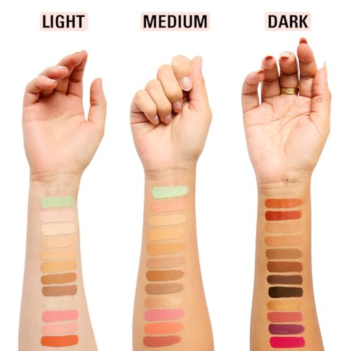 Image of Revolution Everything Base Face Icon Complexion Palette, Multi-Use, Medium | Cream Contour, Concealer, Corrector, Highlighter & Blush Kit, Vegan & Cruelty-Free