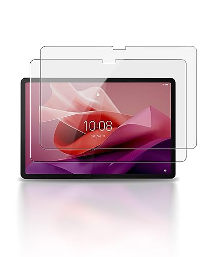 �y2���Z�b�g�z Lenovo Tab P12 �p �����K���X�t�B���� 12.7�C���` SpinoArmor �����K���X�t�B���� ���ɋ��� 2.5D HD�����ߗ� �C�A�[�� �ȒP�\��t ��U�h�~ �d�x9H �^�b�` �K���X �t�B����