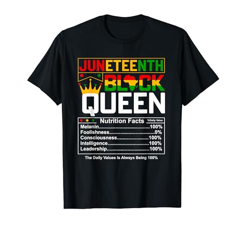 Juneteenth Black Queen History Month Fière Afrique Femme T-Shirt