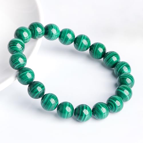 Bracelet en malachite authentique cadeau idéal en perles de pierres 9mm mixte