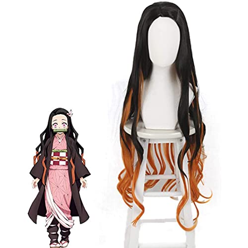 Kamado Nezuko Demon Slayer Cosplay Wig, Japanese Anime Character Role Playing Hairs Wigs with Accessories - Image 4