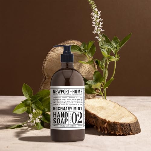 Newport Home Hand Soap, Wild Lavender and Rosemary Mint, 21.5 fl oz, Set of 4, Home and Body Co