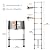 Telescoping Ladder, 8.5ft Stainless Steel Extension Ladder, Anti-Slip Rubber Feet Portable Heavy Duty Ladder 330lbs Max Capacity Lightweight Ladder Multi-Purpose Collapsible Ladder for Outdoor Indoor