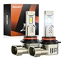 SEALIGHT 9012 Fog Bulbs, 34000LM Super Bright, 2024 L2S Bulb 1:1 Size 9012 Fog Lights with 25000PRM Cooling Fan, IP68 Waterproof HIR2 Powersports Bulb, Plug-N-Play, Pack of 2