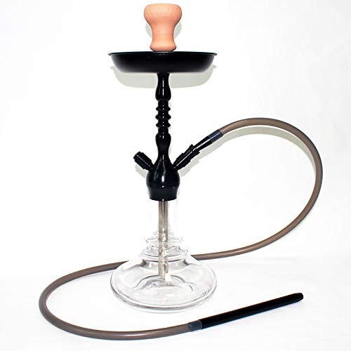 Anyi Single-Schlauch Shisha Rohr-Huka-Set (Schwarz)