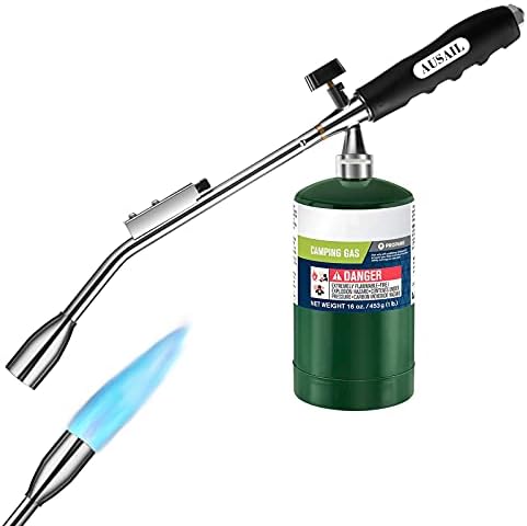 Grill Torch Charcoal Starter,BBQ Torch,30,000BTU,Grill Gun Propane Torch,Self Igniting with Flame Control Valve and Ergonomic Anti-slip Handle(Fuel Not Included)