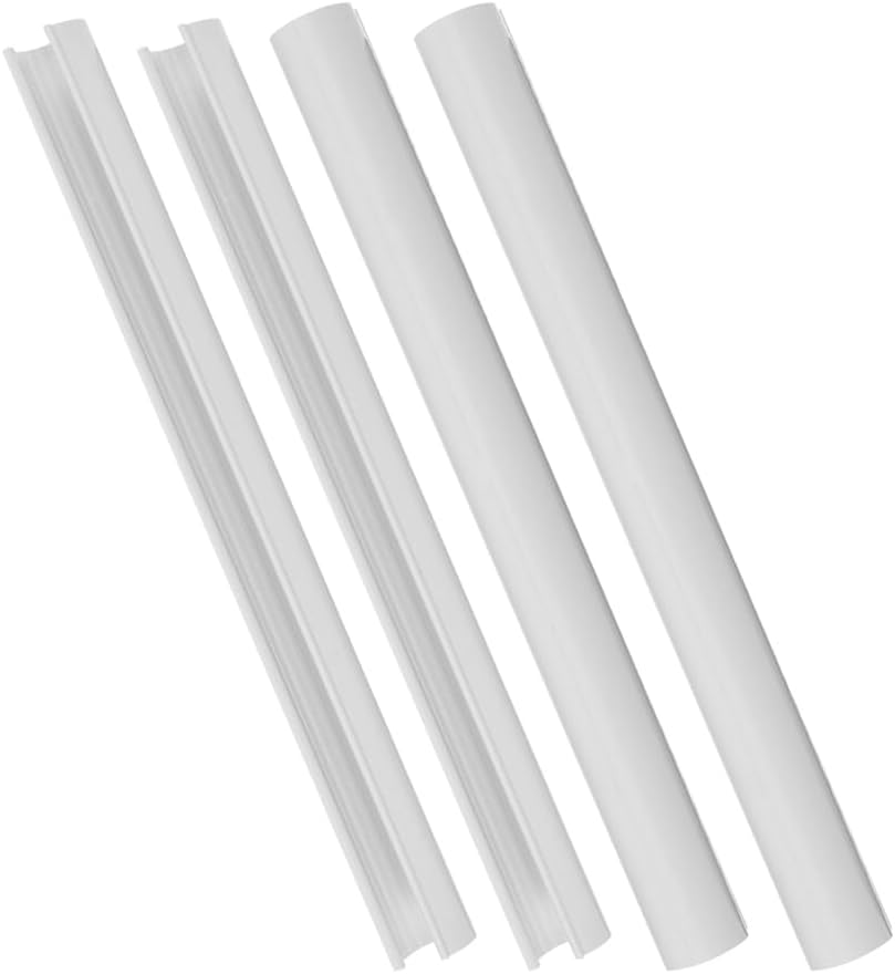 4Pcs Radiator Heat Pipe Covers Decorative Wall Protector for Bathroom and Basement Easy Install Heating Water Pipe Sleeve 7.87X0.59In