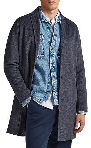 Pepe Jeans Brighton manteau de laine homme en tissu premium et finitions soignées