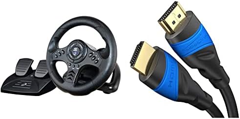 Superdrive Gs850-X Racing Steering Wheel With Manual Gear Lever, 3 Pedals, Shift Paddles For Xbox Series X, Ps4, Xbox One (Programmable For All Games)