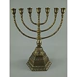Menorah Kerzenleuchter aus Bronze im Antikstil